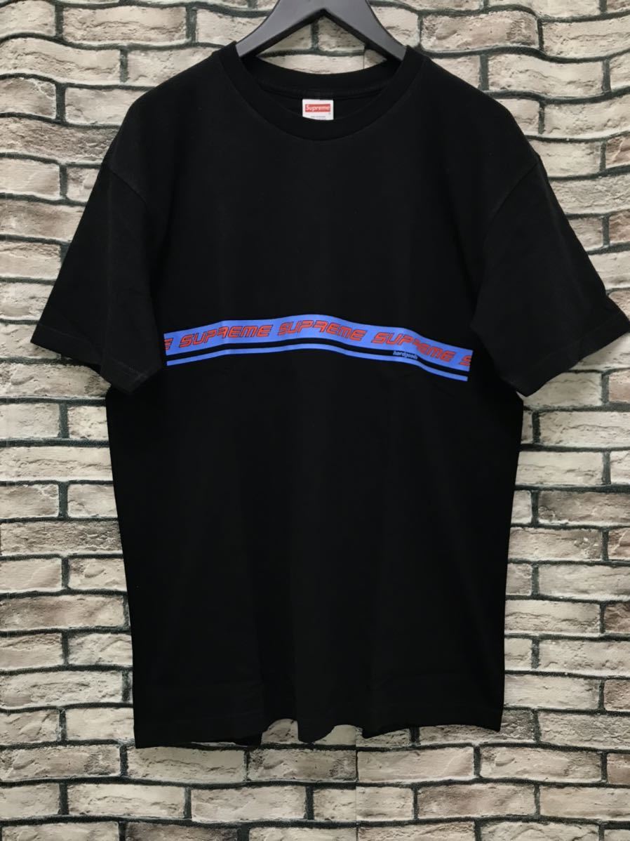 定番人気! 極美品☆SUPREME ラインロゴプリントTシャツ Tee Goods