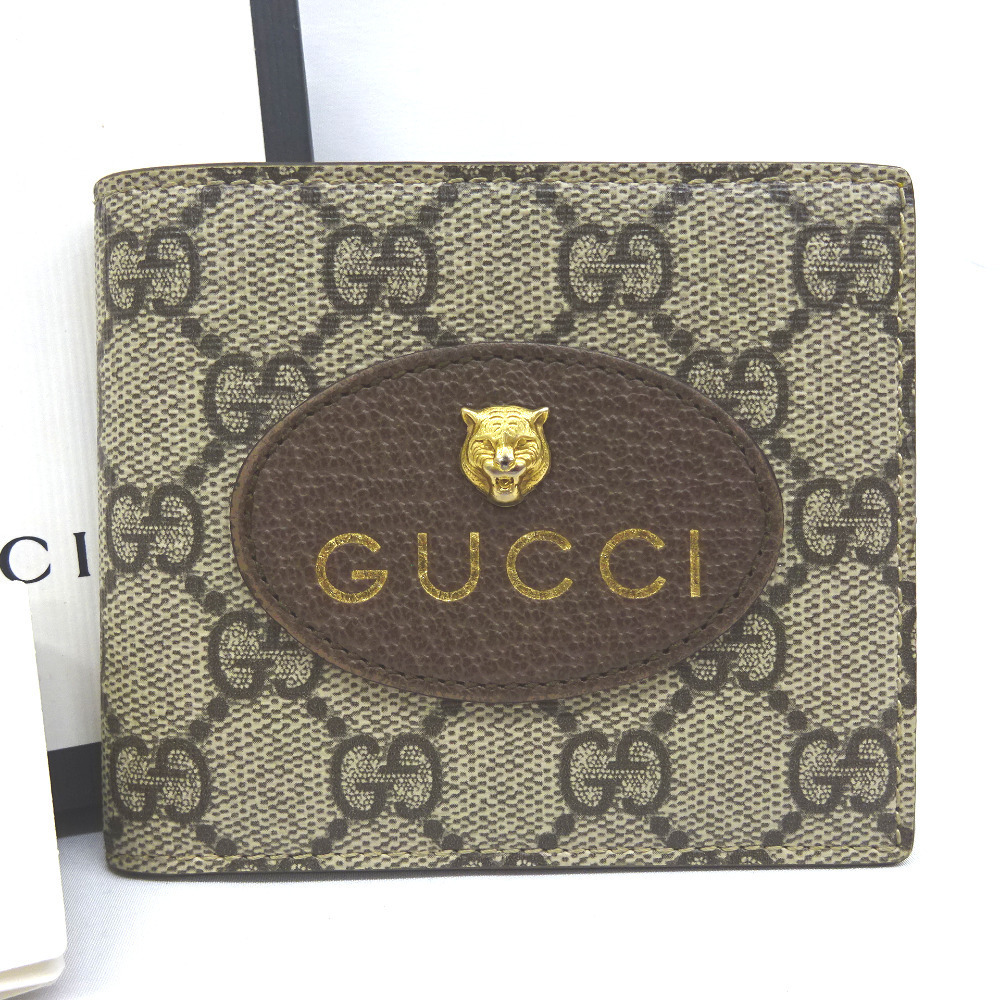 KR205981 グッチ 二つ折り財布 タイガー GGスプリーム 473954 メンズ