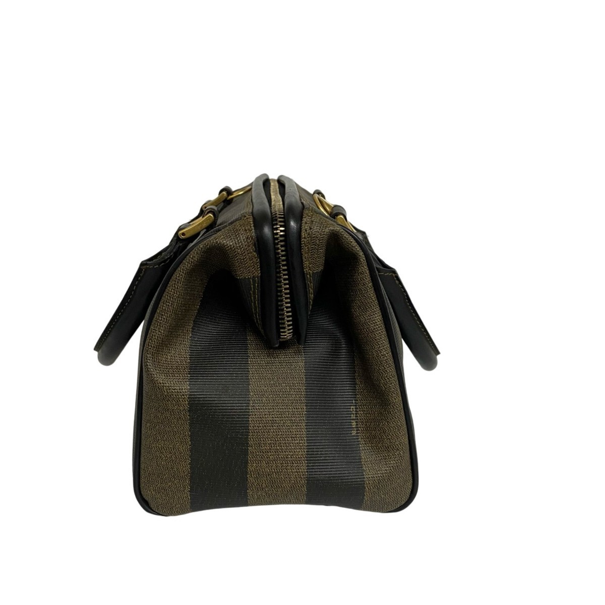 極 美品 FENDI フェンディ ヴィンテージ ペカン 柄 FFロゴ 金具 レザー
