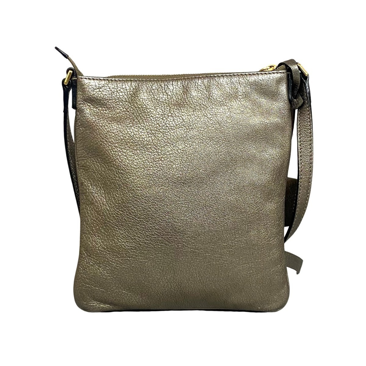 美品 LOEWE ロエベ ヴィンテージ アナグラム ロゴ メタリック レザー