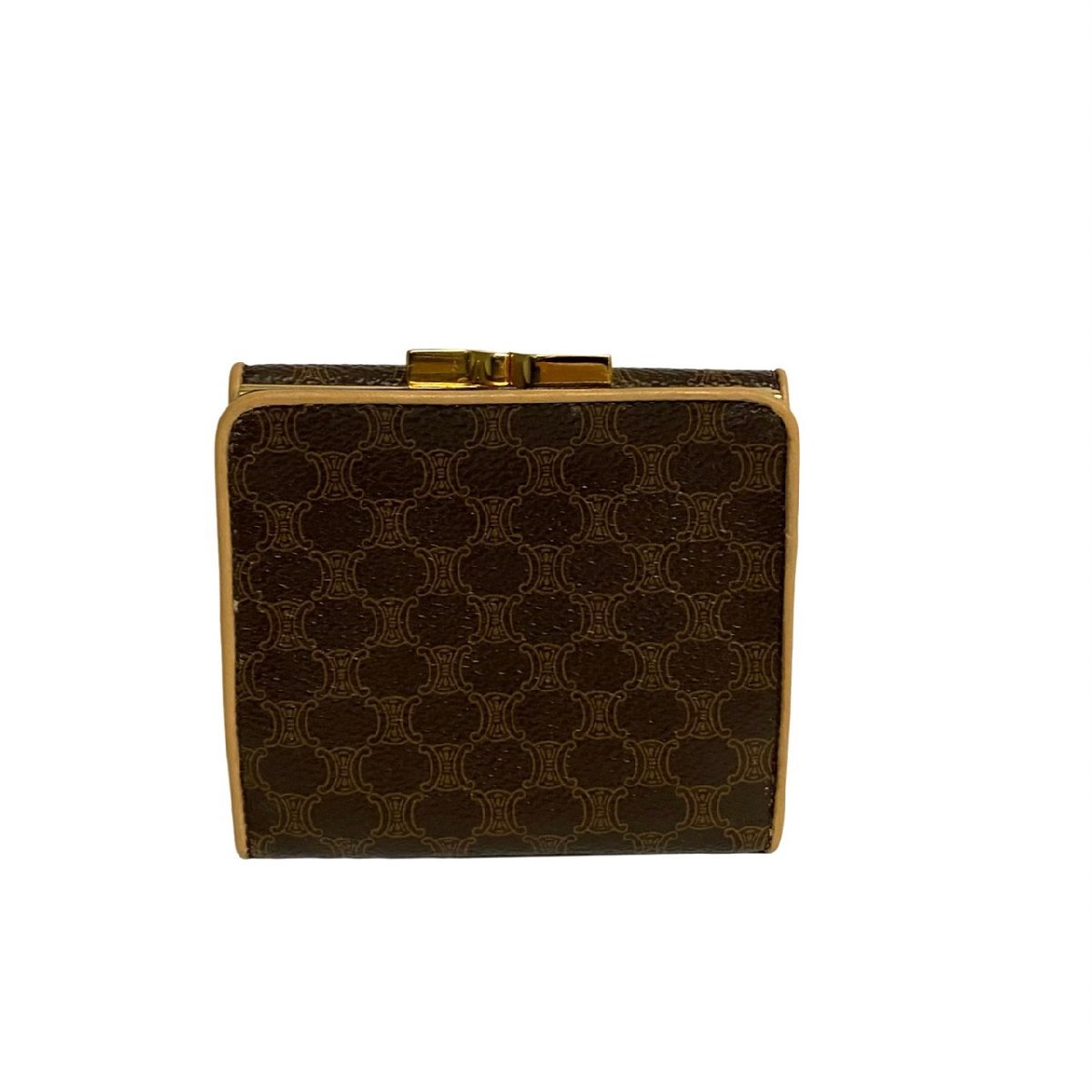極 美品 CELINE セリーヌ マカダム ブラゾン トリオンフ ロゴ レザー