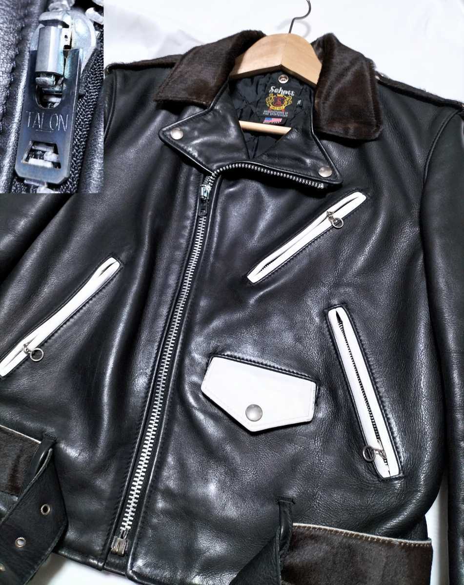 ハラコカスタム ワンスター』size 38 美品 Schott ダブル ハラコカスタム ワンスター』size 38 美品 Schott ダブル