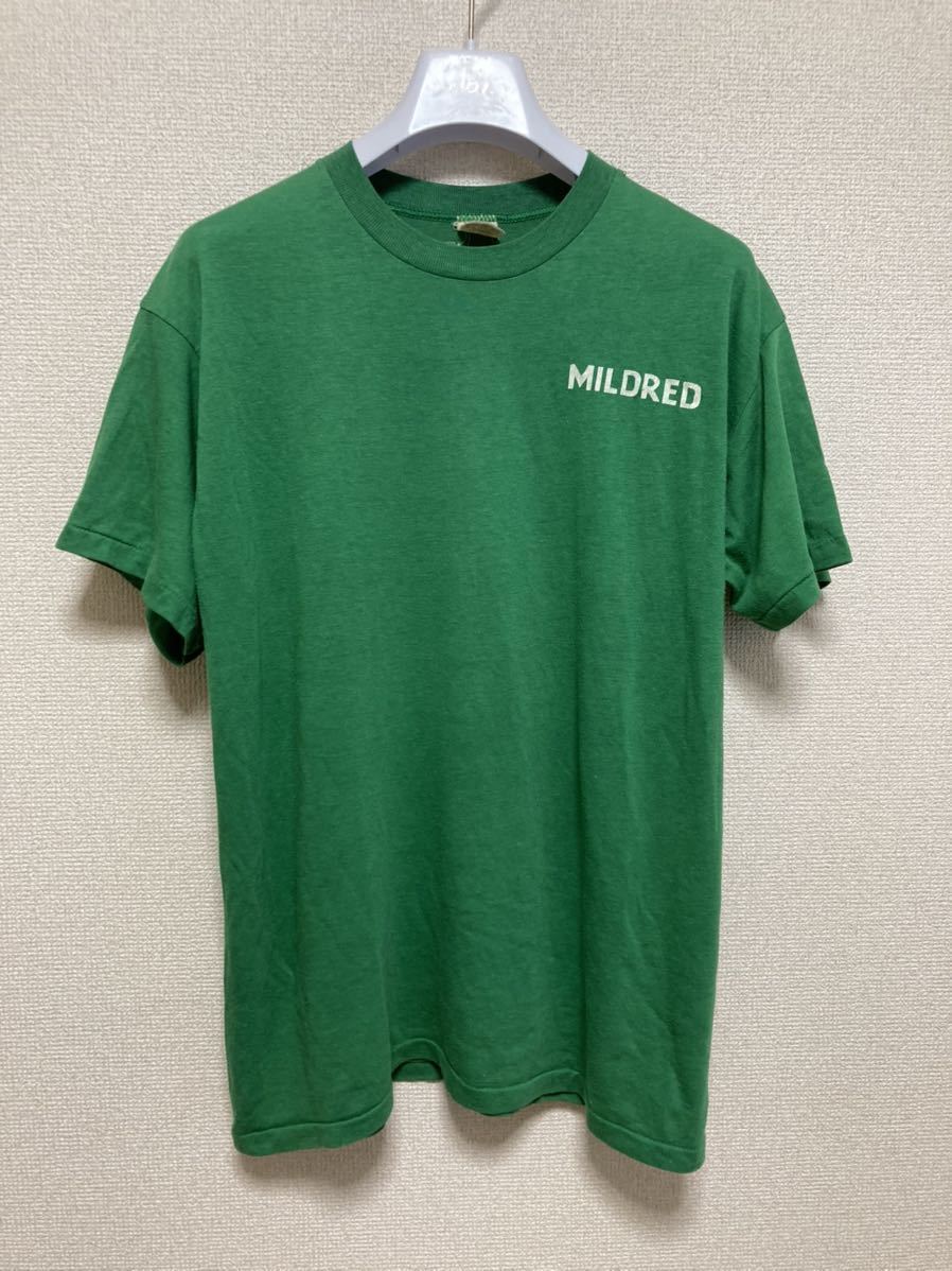 80's90's USAヴィンテージ プリントTシャツ STEDMAN 緑 made in U.S.A. ”VINSON” ヴィンテージTシャツ アメリカ製　X-LARGE(46)_画像1
