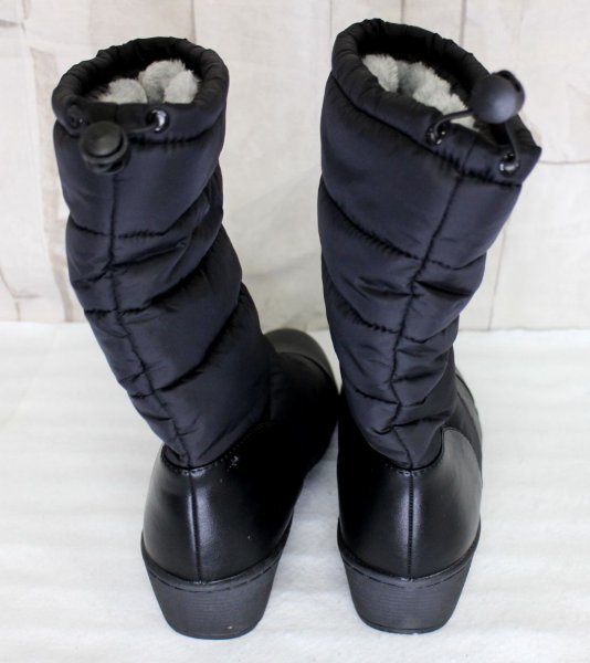 15 01292 * lady's snow boots long boots . nappy EU39 black [ outlet ]