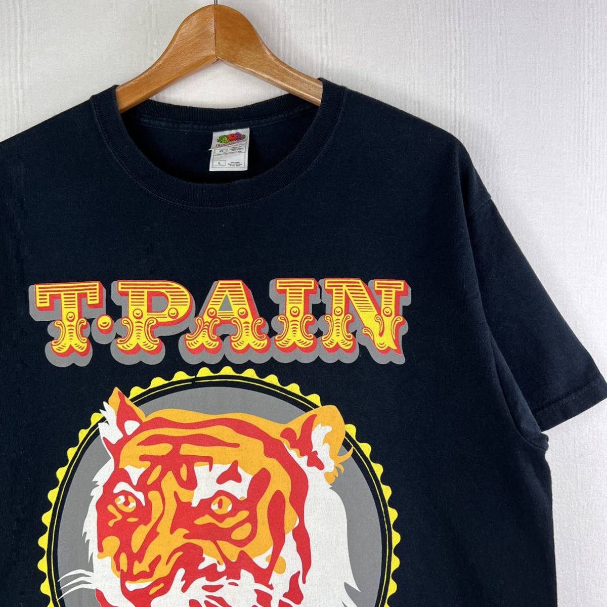 ビンテージ 00s【T-PAIN】ラップ Tシャツ L Tペイン ヒップホップ 古着 ロックT AKON BOW WOW CHRIS BROWN LIL WAYNE RICK ROSS Y2K_画像1