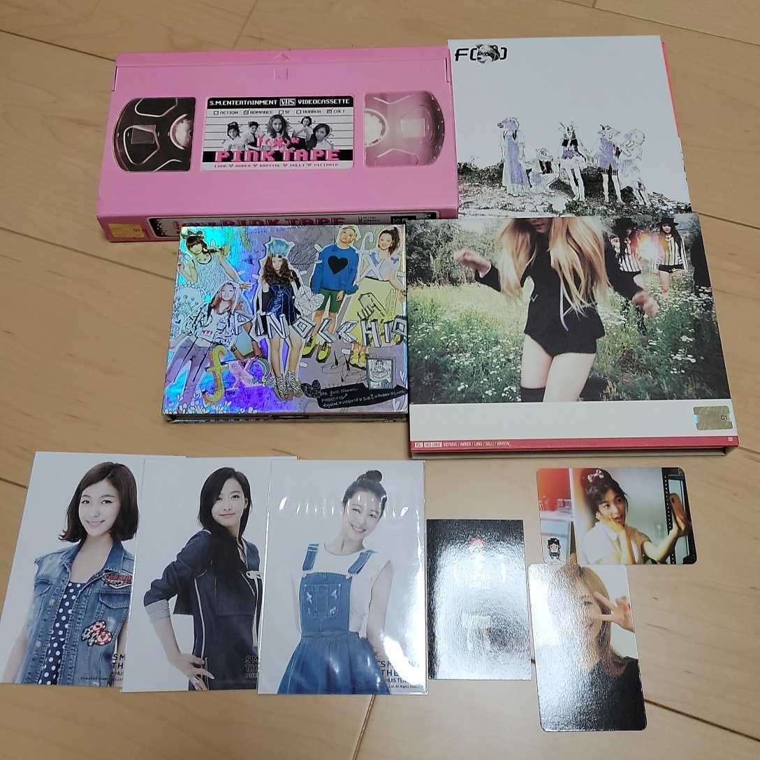 韓国 f(x) CD electric shock、red light、pink tape トレカ ソルリ