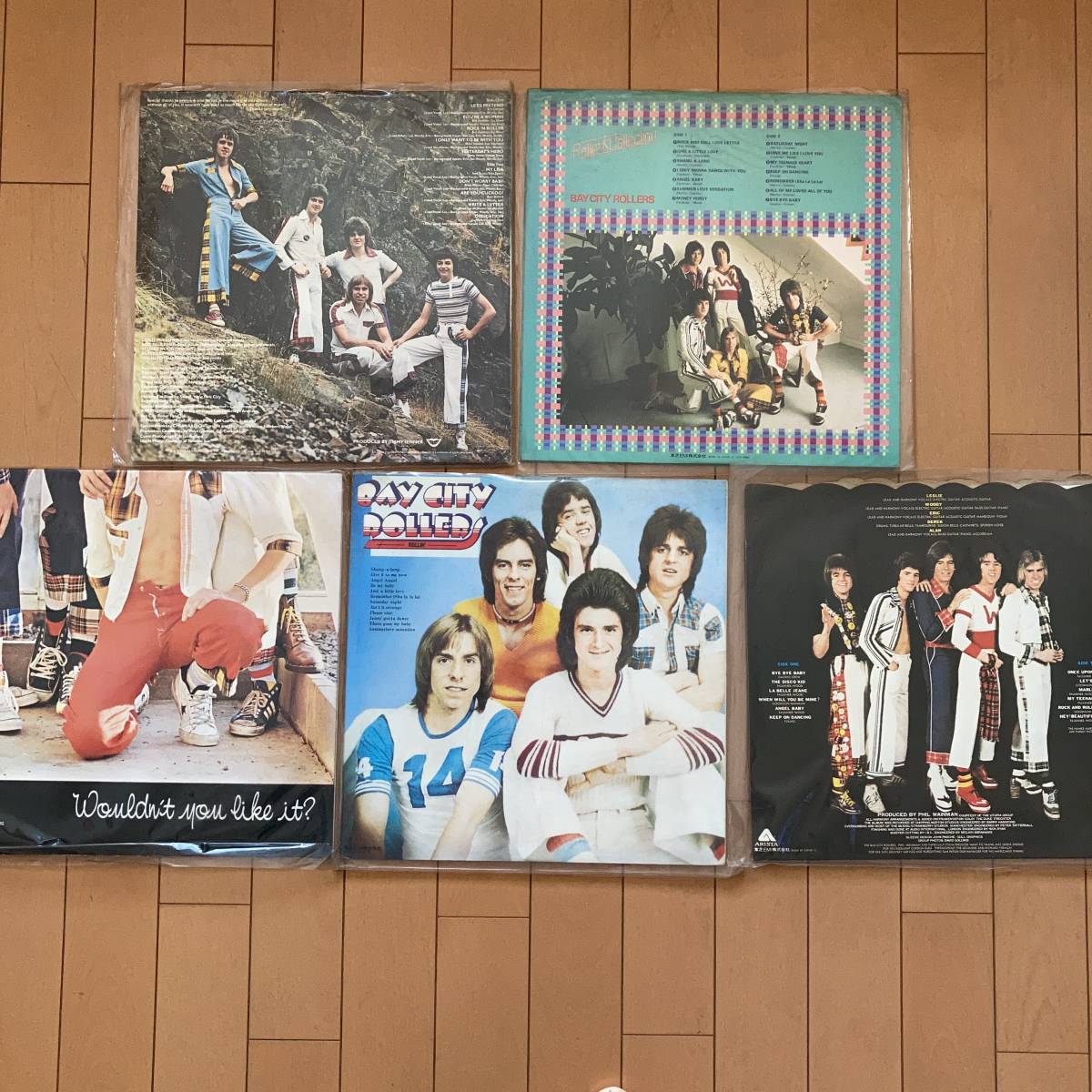 LPレコード BAY CITY ROLLERS「DEDICATION・WOULDN’T YOU LIKE IT・ROCK AND ROLL LOVE LETTER・Rollin'・ONCE UPON A STAR」5枚セット