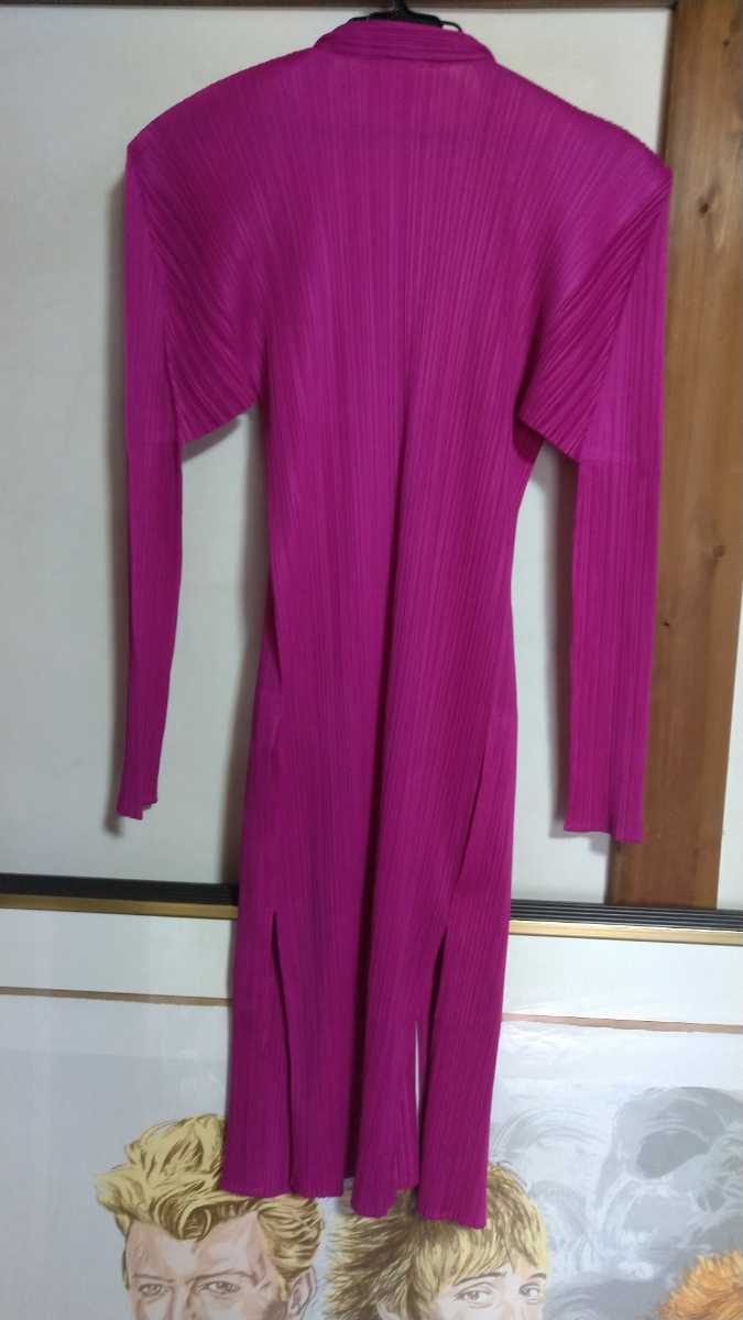 有名な ISSEI MIYAKE PLEATS PLEASE パープルロングブラウス 4