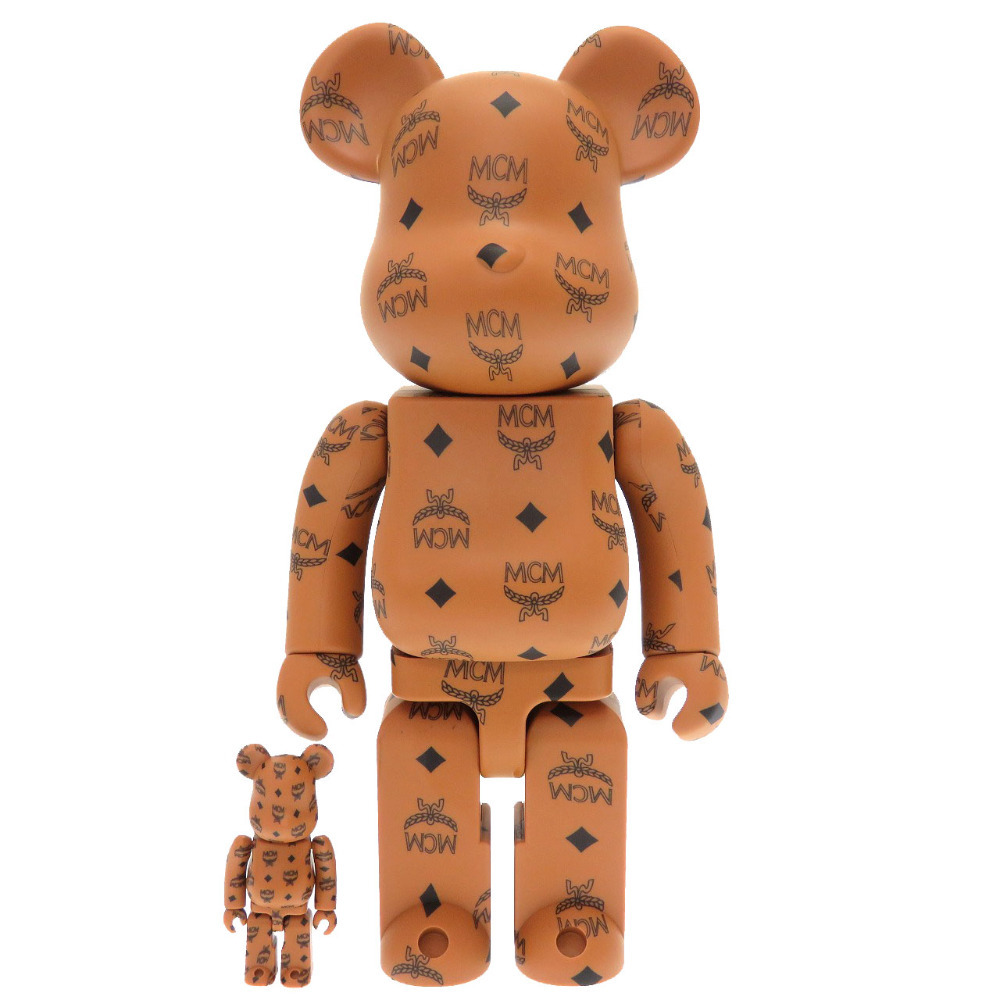 未使用 エム シー エム MCM × BE@RBRICK MEDICOM TOY ベアブリック プラスチック ブラウン クマ ベア 熊 茶 0138 MCM_画像1