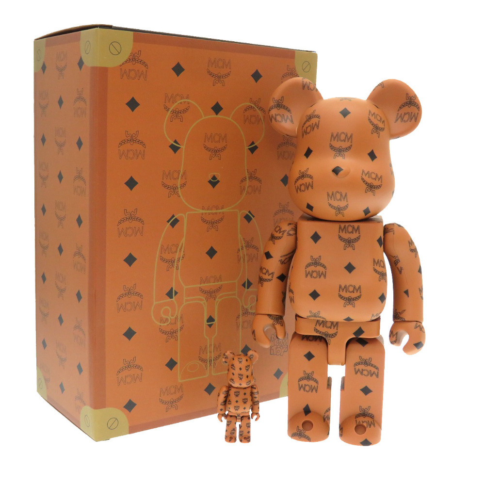 未使用 エム シー エム MCM × BE@RBRICK MEDICOM TOY ベアブリック プラスチック ブラウン クマ ベア 熊 茶 0138 MCM_画像8