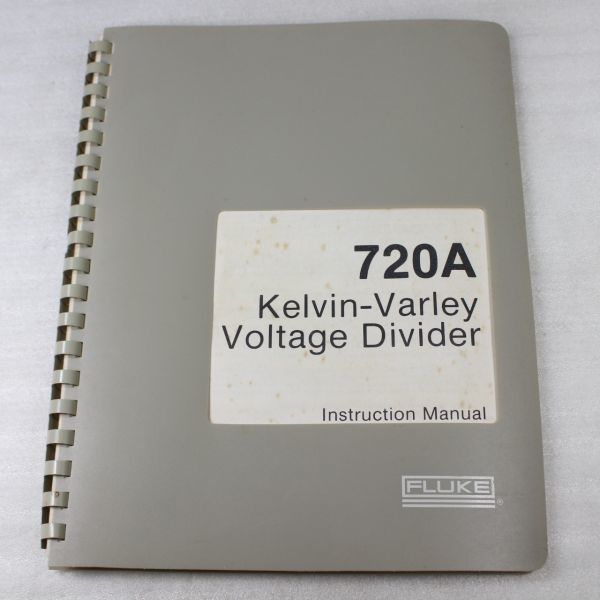 049/マニュアル FLUKE　720A/　Kelvin-Varley Voltage Divider_画像1