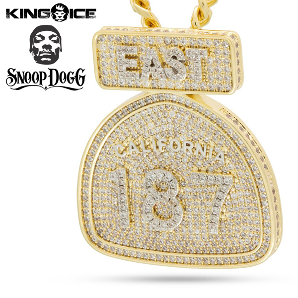 【ワンサイズ】King Ice×Designed by Snoop Dogg キングアイス×スヌープドッグ ネックレス ゴールド 187 DEEP COVER NECKLACE メンズ