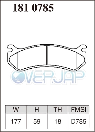 Z1810784 / 1810785 DIXCEL Zタイプ ブレーキパッド 1台分セット CHEVROLET(シボレー) SUBURBAN C2500/2500 2007~2013 6.0 2WD&4WD_画像3