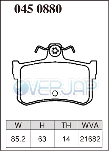 P0450880 DIXCEL プレミアム ブレーキパッド リヤ用 ROVER(ローバー) MGF RD18K 1995～ 1.8/1.8 VVC_画像2