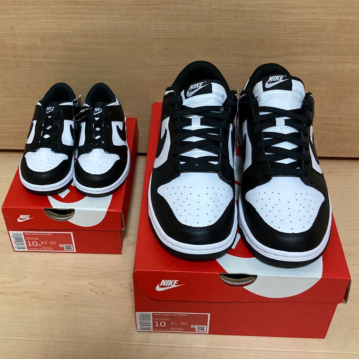 本日限定価格 28cm &16cm セット販売 Nike Dunk Low PANDA ダンク ロー