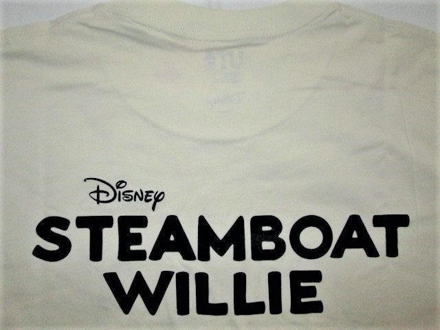 ★新品 2022年 UNIQLO ユニクロ MAGIC FOR ALL UT グラフィックTシャツ Disney(半袖・レギュラーフィット) XL ナチュラル 蒸気船ウィリー★_画像5