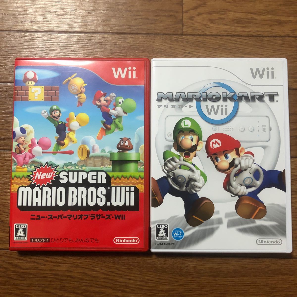 【Wii】 New スーパーマリオブラザーズ Wii Wii マリオカート セット 起動確認済
