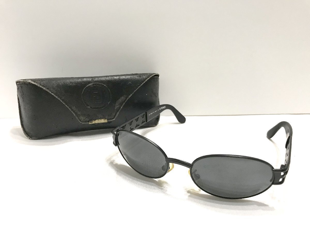 #[YS-1] Fendi FENDI # retro солнцезащитные очки I одежда полный обод # чёрный оттенок черного унисекс [ включение в покупку возможность товар ]#D