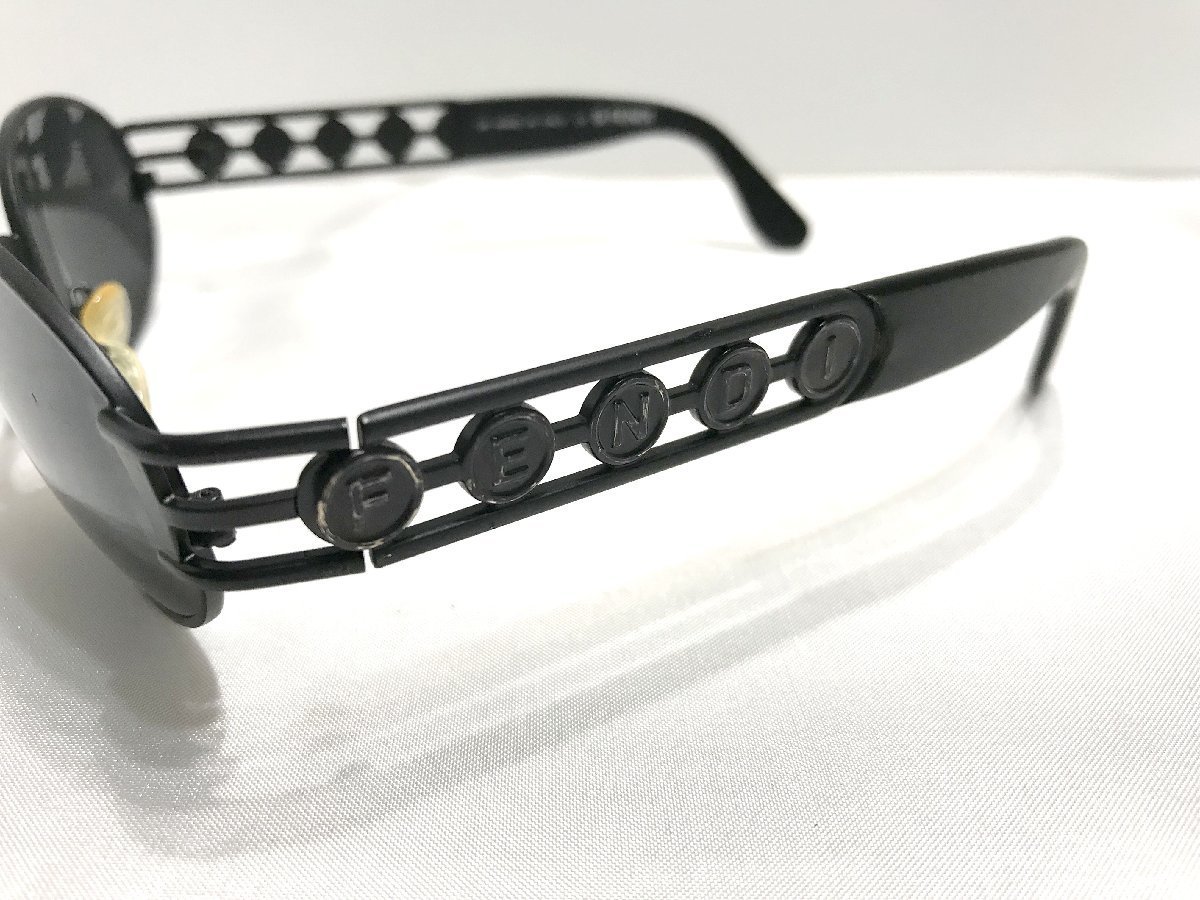 #[YS-1] Fendi FENDI # retro солнцезащитные очки I одежда полный обод # чёрный оттенок черного унисекс [ включение в покупку возможность товар ]#D