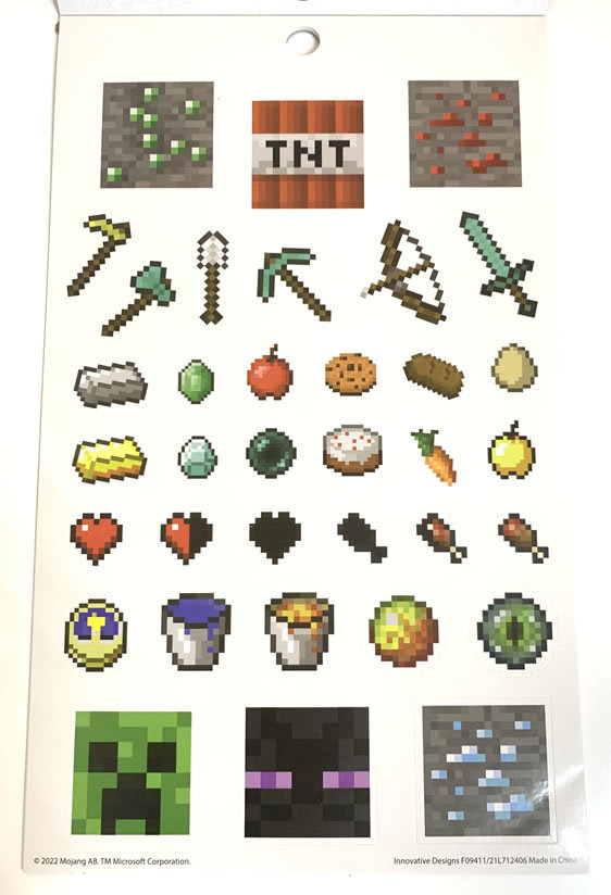 Minecraft (マインクラフト) 4 Sheet　シール ステッカー 4シート 300枚_画像2