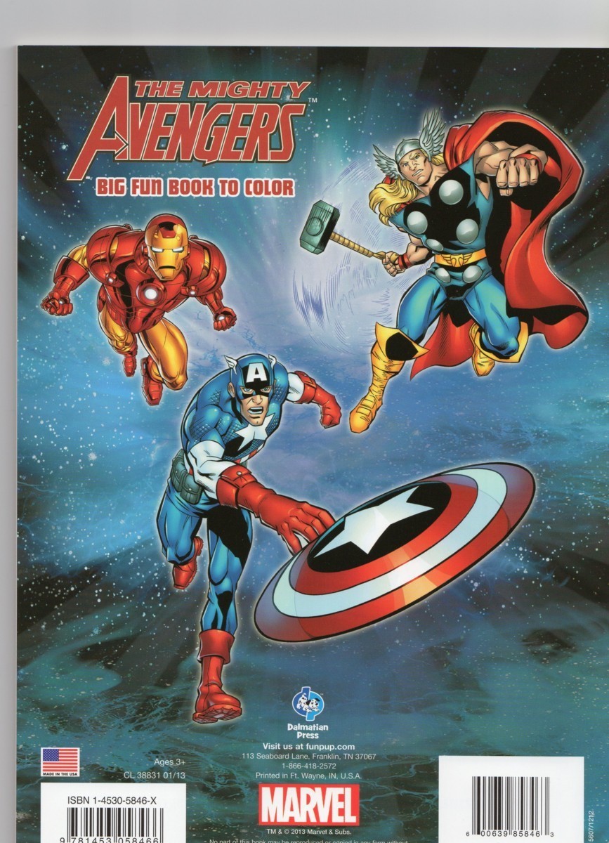 MARVEL (ma- bell )ma- bell Avengers Acty biti book paint picture 