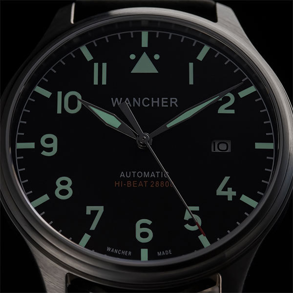 ◇○【WANCHER flugel】ハイビート28800 日本製ムーブメントドイツ空軍