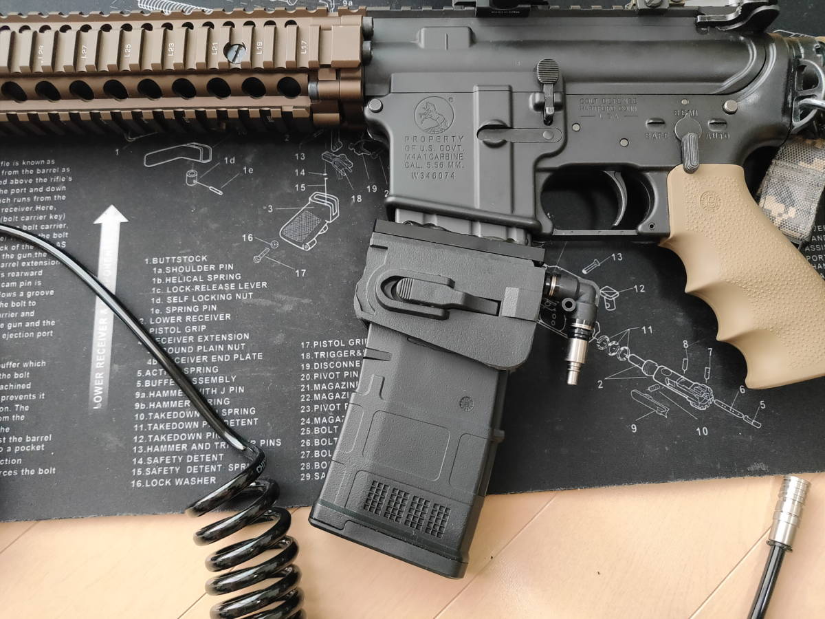 動画有】マルイ製 ガスブローバックライフル用 外部ソースアダプター