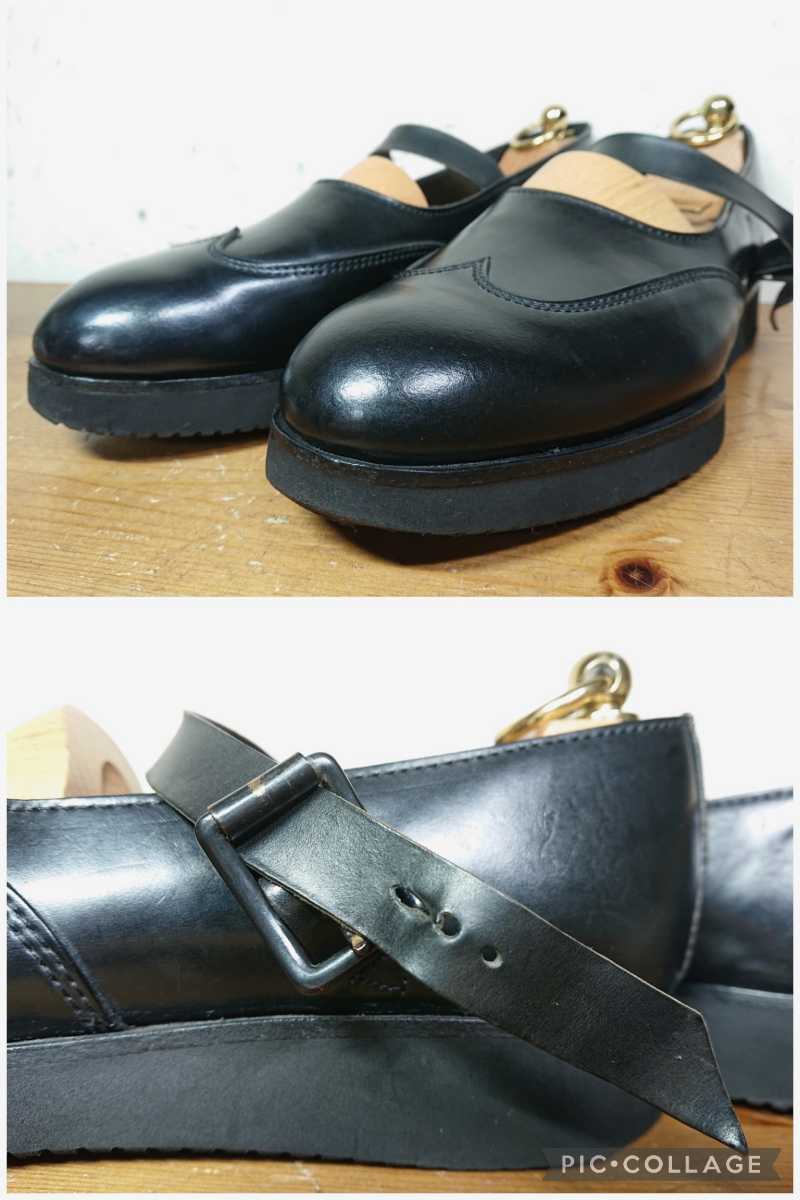 [ beautiful goods ] made in Japan Needles/ Needles cordovan bare- shoes leather sandals 5 23cm corresponding black nepenthes/foot the coacher