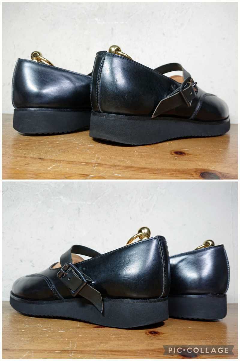 [ beautiful goods ] made in Japan Needles/ Needles cordovan bare- shoes leather sandals 5 23cm corresponding black nepenthes/foot the coacher