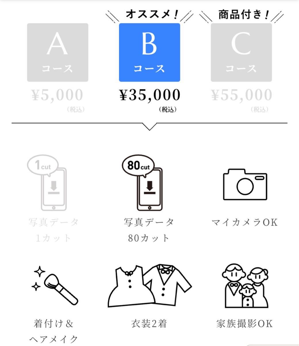 スタジオアーク Bコース 選べるフォト撮影S 撮影利用券 studio arc