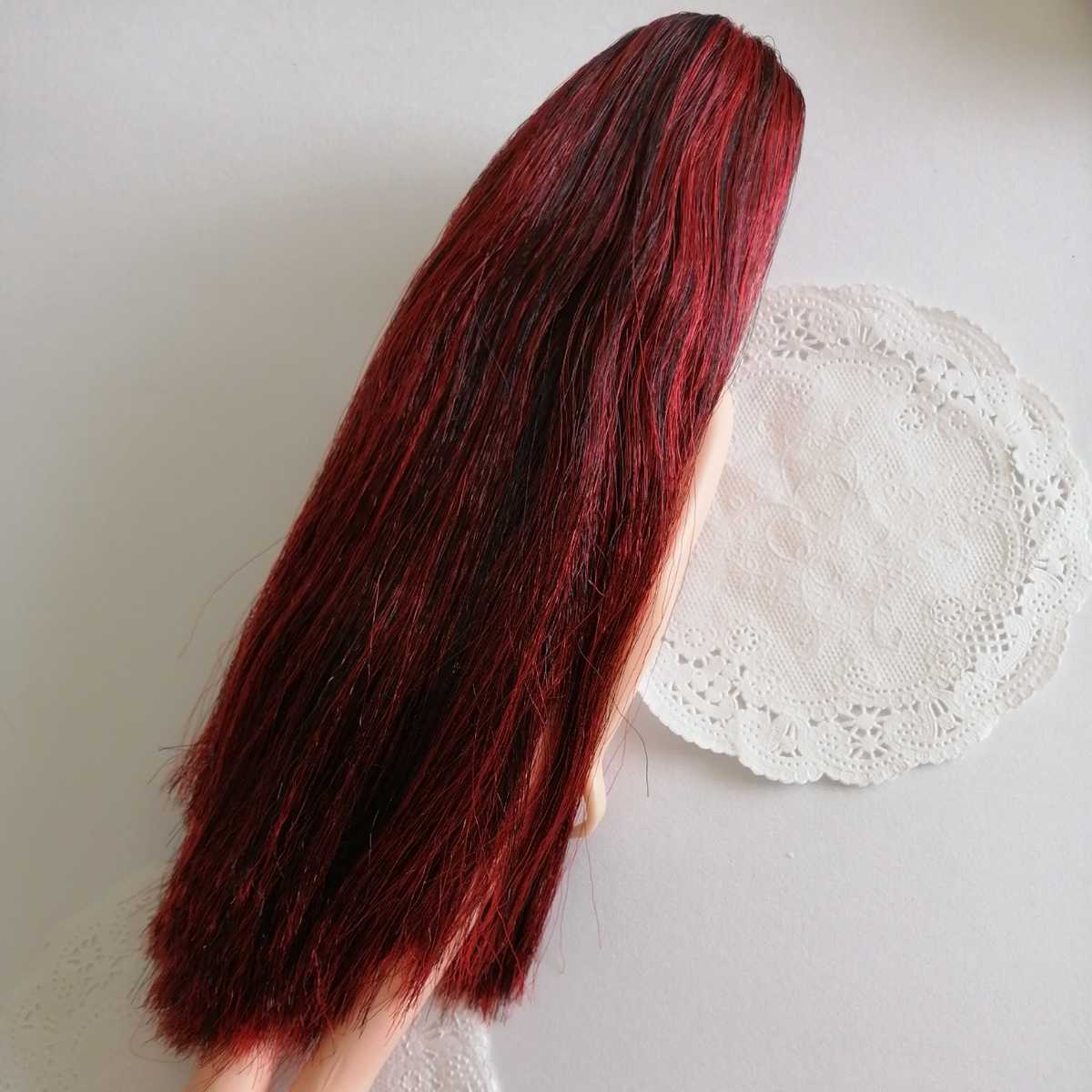 2r829 сетка ei чай n Jenny futoshi . Jenny кукла корпус Super Long волосы красный чёрный сделано в Японии TAKARA JAPAN