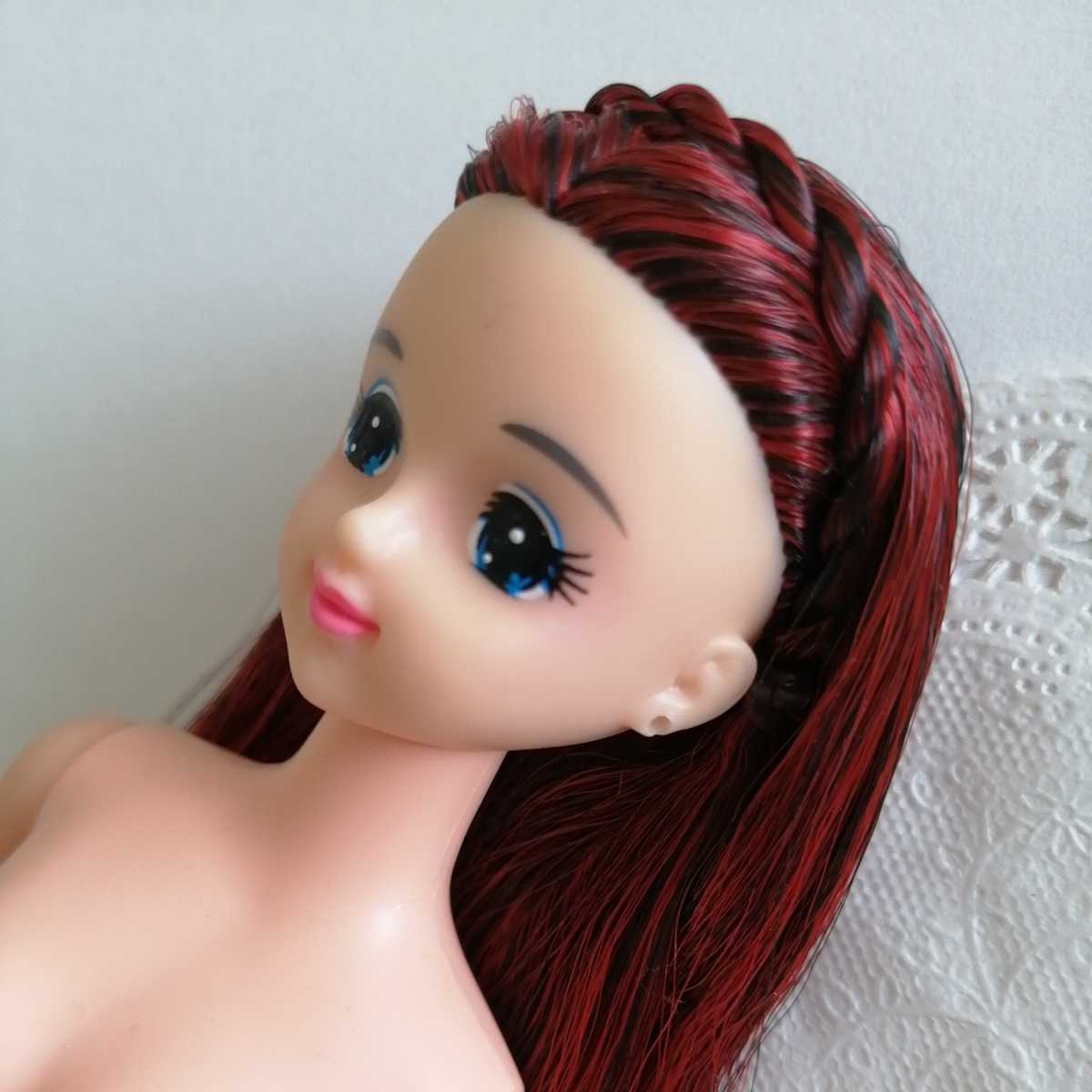 2r829 сетка ei чай n Jenny futoshi . Jenny кукла корпус Super Long волосы красный чёрный сделано в Японии TAKARA JAPAN