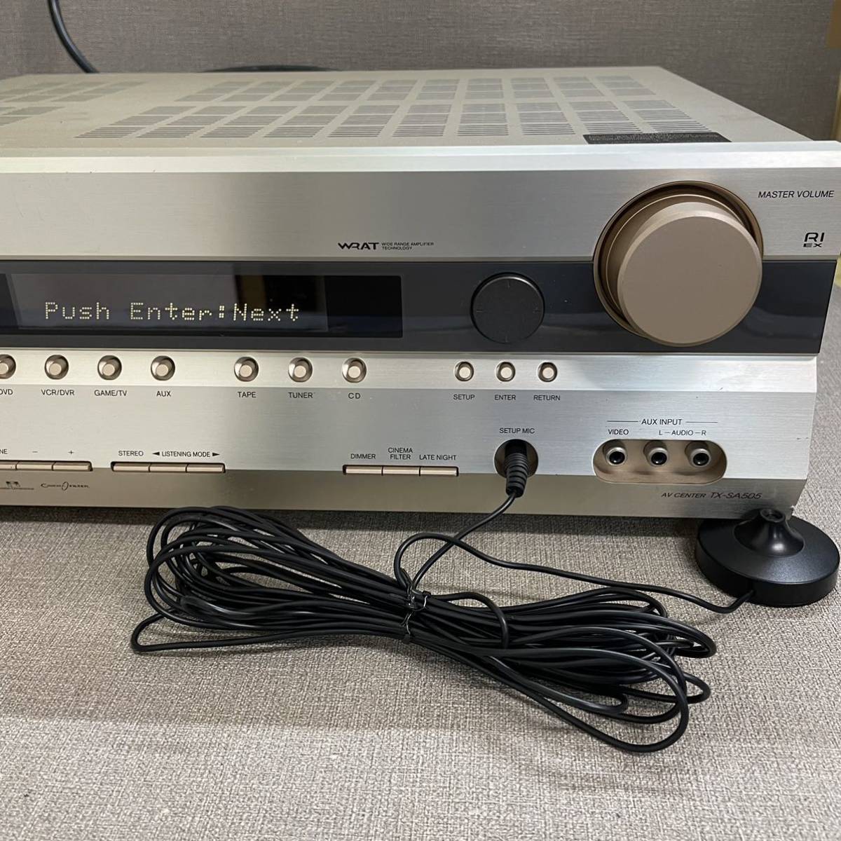 H3）ONKYO TX-SA505 AV AMPLIFIER AVセンターサラウンドアンプ　通電OK ジャンク（1）_画像3