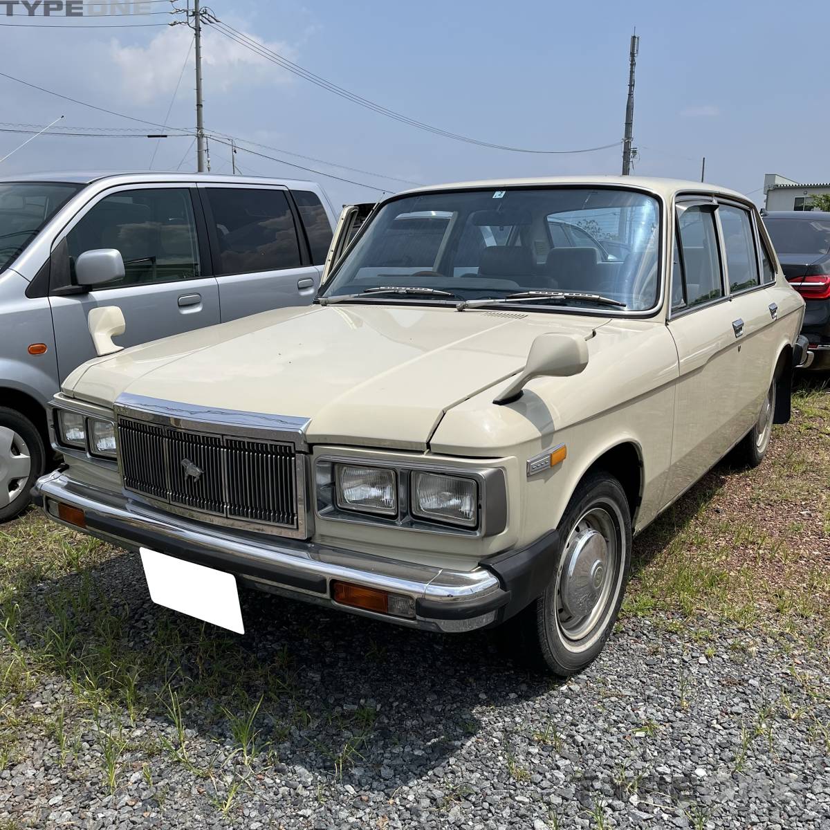  rare Showa era 56 year Isuzu Florian vehicle inspection "shaken" . peace 6 year 2 to month beige 