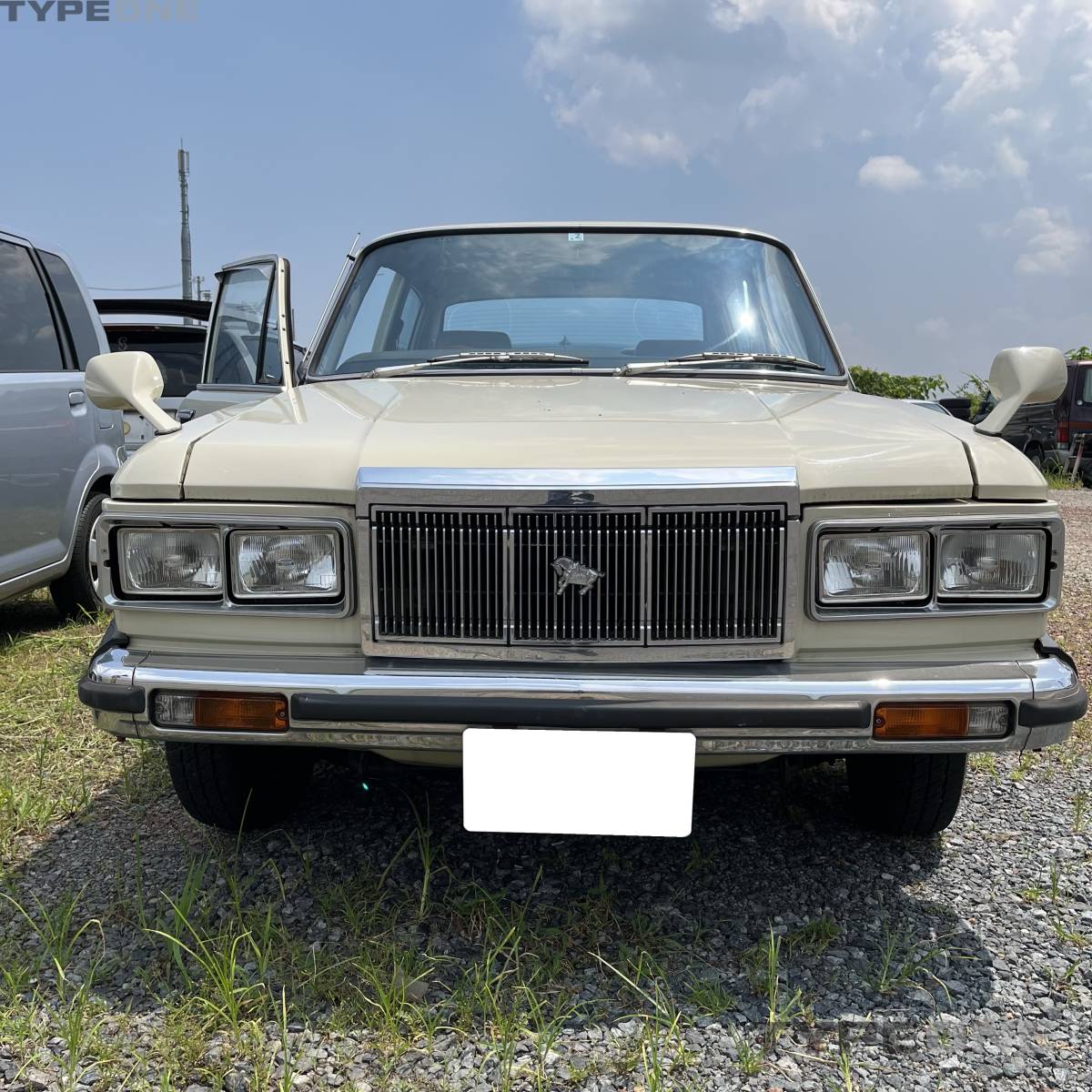  rare Showa era 56 year Isuzu Florian vehicle inspection "shaken" . peace 6 year 2 to month beige 