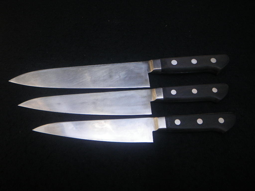 SAKAI TAKAYUKI Pro 牛刀 3本 237㎜ 210㎜ 177㎜ 堺孝行 プロ シェフナイフ 超日本鋼 日本製 Japanese chefknifeの画像2