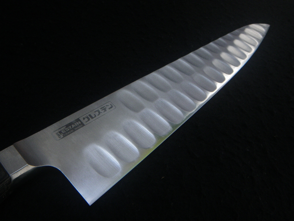 9 size blade length 275. meat cleaver kitchen knife one side dimple processing shef knife total length 413. made in Japan book@ job for cooking person Japan chefknife