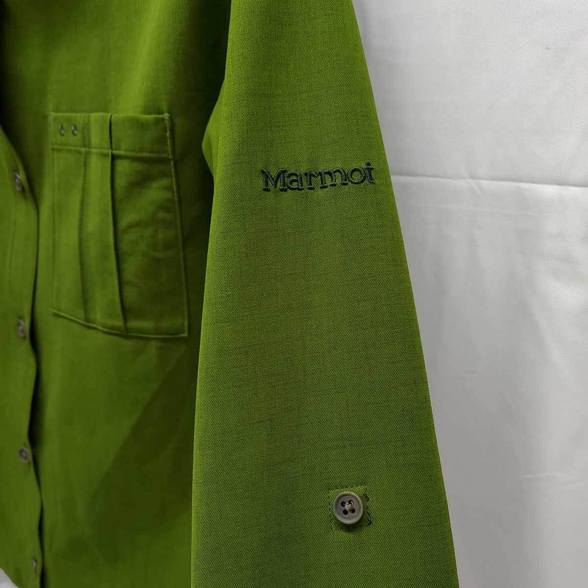 【中古】Marmot 四角友里コラボ W's Yama Shirt ウィヤマシャツ TOWRJB77YY グリーン系 Sサイズ トップス マーモット レディース_画像2