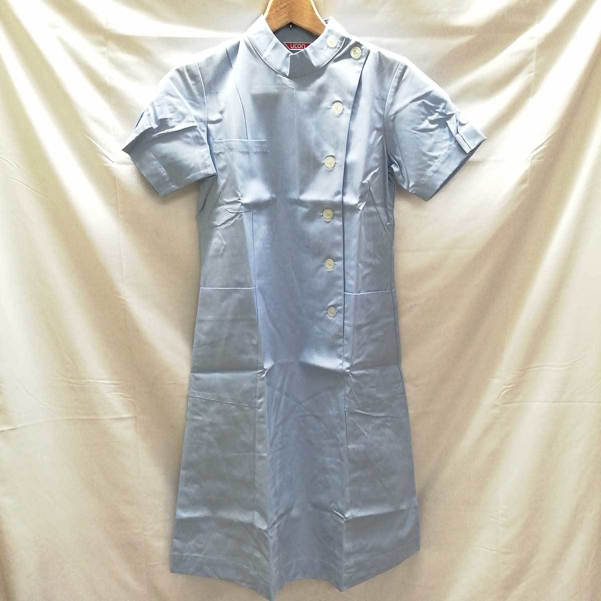 【中古・未使用品】soinscreer ソワンクレエ フォーク 2321-2 S サックス 看護服 介護服 ナース ワンピース_画像3