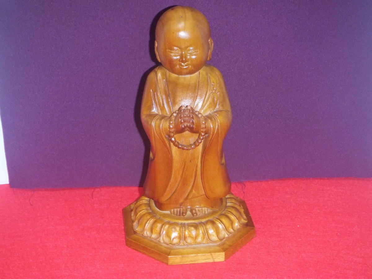 小坊主像 安国寺の陳念 木彫像 仏像 時代物 骨董 美術工芸品 珍品 日本製
