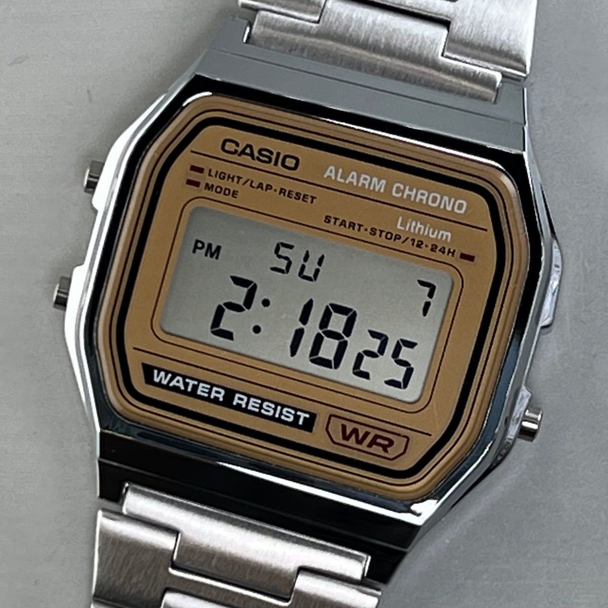 CASIO メタルウオッチ A158WE ゴールド文字盤 流通限定モデル