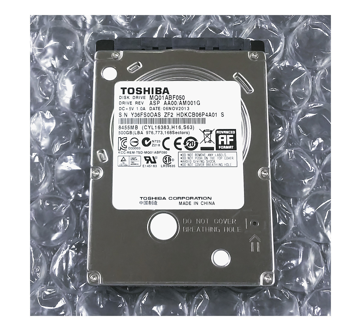 TOSHIBA MQ01ABF050 500GB 2 5インチ HDD AVコマンド対応 H02 TOSHIBA MQ01ABF050 500GB 2 5インチ HDD AVコマンド対応 H02