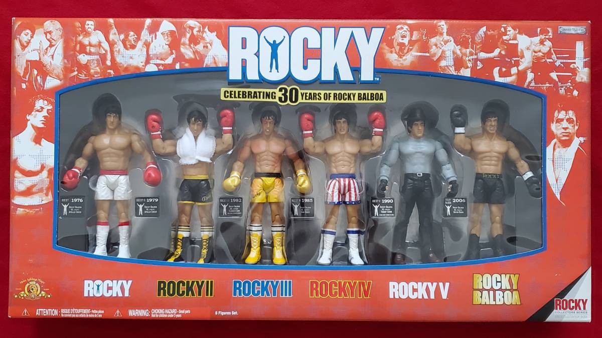 ROCKY』ロッキー・バルボア フィギュア6体BOXセット ロッキー2,3,4/炎