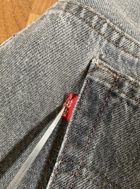 31)希少 先染め黒 初期 80's USA製 VINTAGE Levi's 501-0658 ブラック