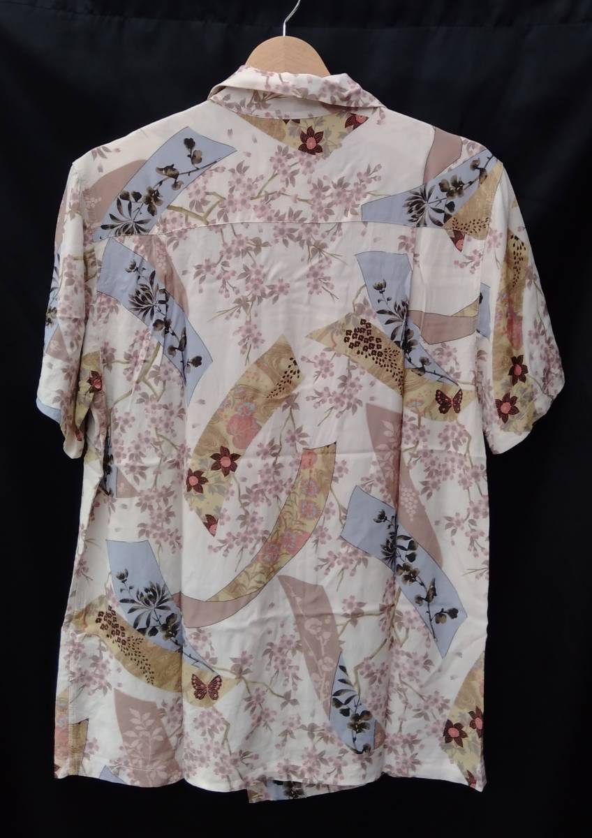 Oniwa soto オニワソト シャツ アロハシャツ 半袖 Lサイズ 和柄 総柄 