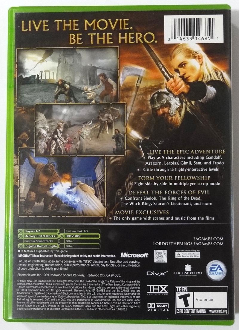 初代Xbox The Lord of the Rings 海外版3点セット ロード・オブ・ザ・リング 動作確認済み 1点ジャンク_画像3