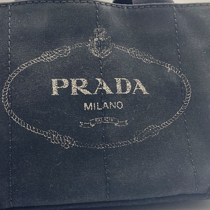 総合通販サイト PRADA カナパ　ブラック　ロゴ　レディース プラダ ハンドバッグ