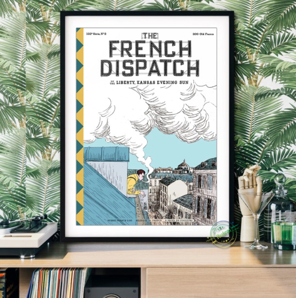 G1489 ウェス・アンダーソン ザ・フレンチ・ディスパッチ The French Dispatch キャンバスアートポスター 50×70cm 海外製 枠なし Fの画像1