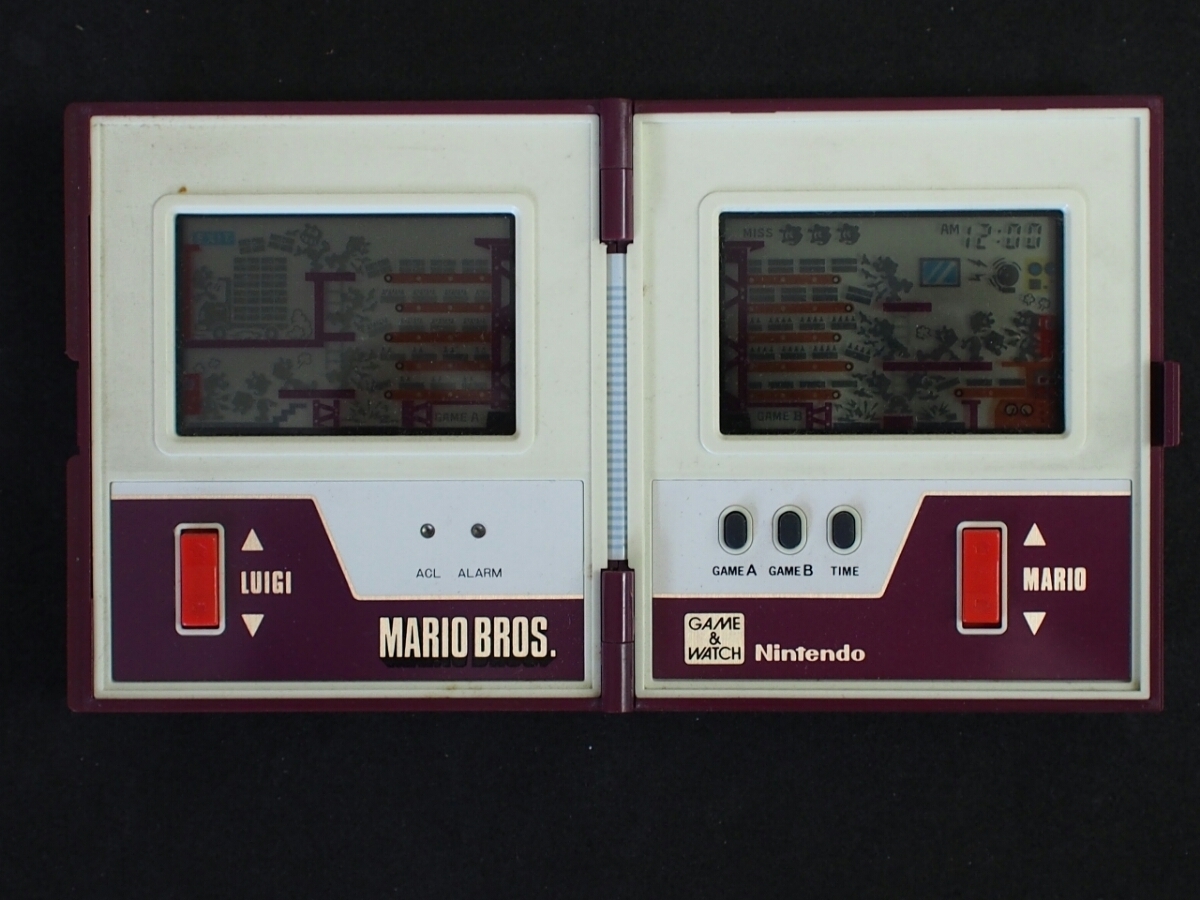 超レア ヴィンテージ ゲームウォッチ GAME&WATCH 任天堂 Nintendo マリオブラザーズ MARIOBROS MW-56 1983年製 No.6447のサムネイル