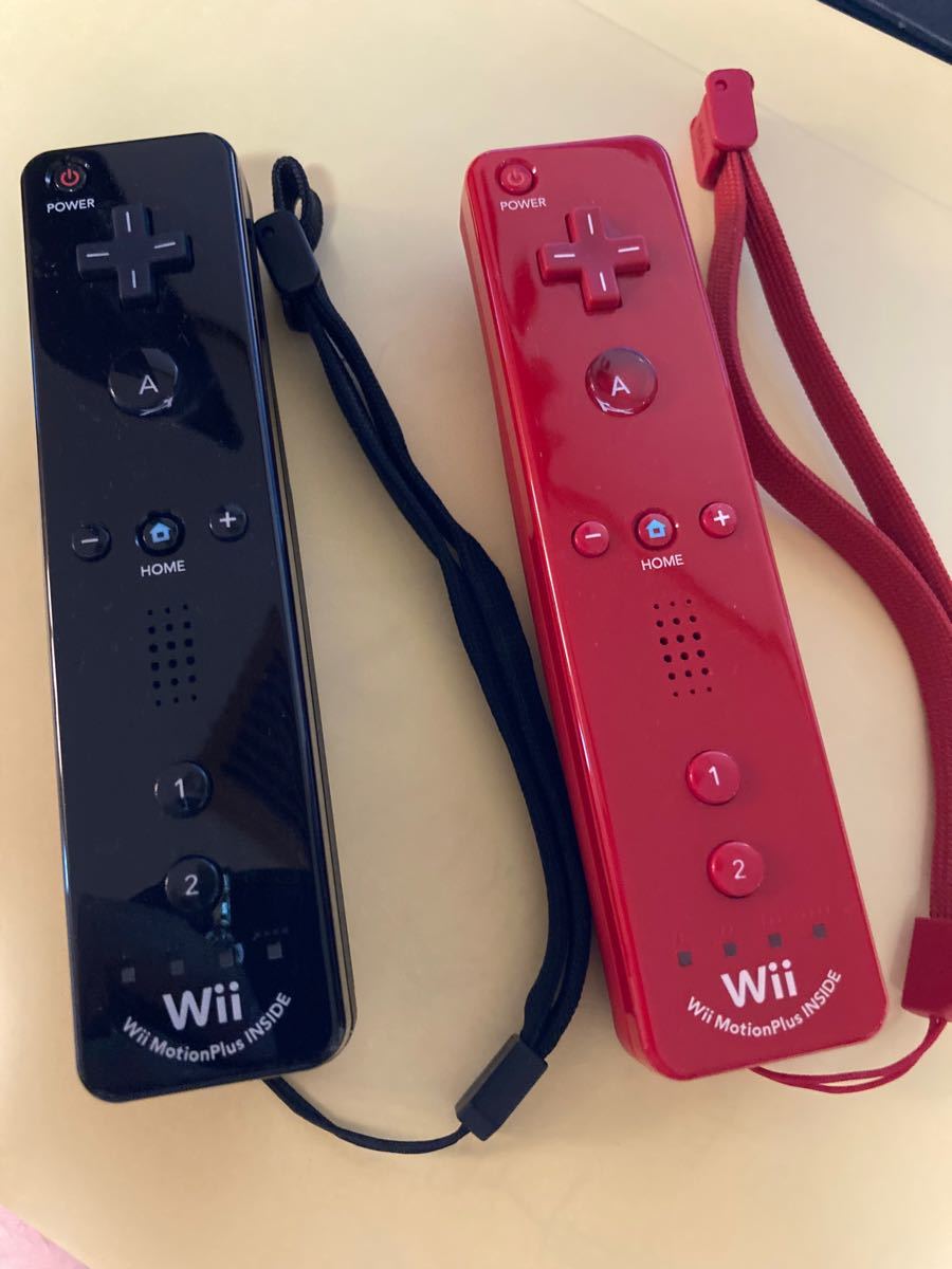 Wii WiiU用 リモコンプラスセット　レッド　ブラック